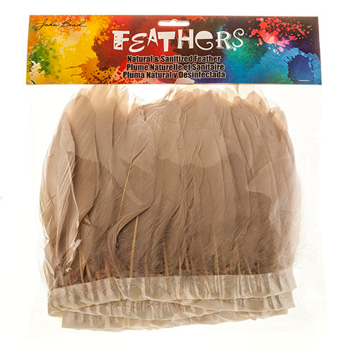 Goose Feather Strung 5.5-7in Value 2yds  Bleach