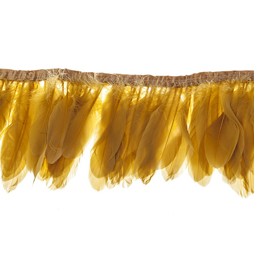 Goose Feather Strung 5.5-7in Value 2yds  Bleach