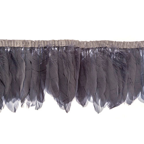 Goose Feather Strung 5.5-7in Value 2yds  Bleach