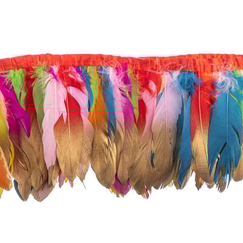 Goose Feather Strung 5.5-7in Value 1yd