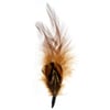 Hat Trim Feather Fan Shape 10cm Cream/Brown/Dark Brown