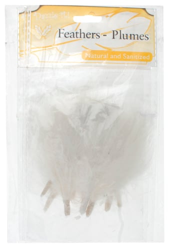 Hat Trim Marabou 10cm White