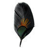 Hat Trim Goose/Peacock Plumage 10cm Green/Black/Nat