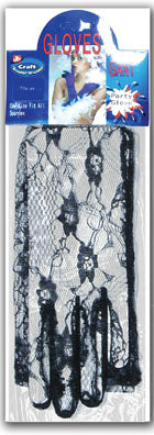 Gloves-Party Lace Black