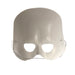 Mask Domino Plastic White With Elasti 17x7cm(5.25"X2.75").50mm
