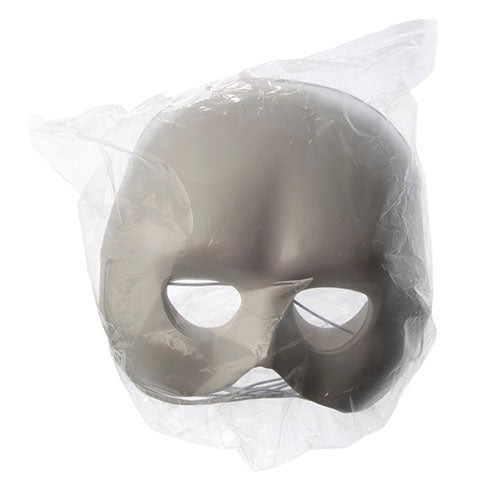 Mask Domino Plastic White With Elasti 17x7cm(5.25"X2.75").50mm