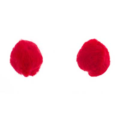 1.5 inch Red Craft Pom Poms 50 Pieces