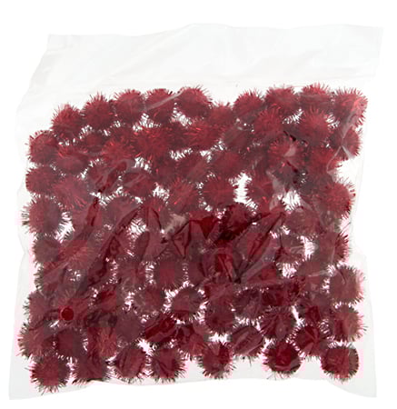 Glitter Pom Poms 1/2in 