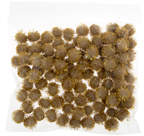 Glitter Pom Poms 1/2in 