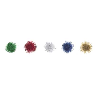 Glitter Pom Poms 1/2in - Cosplay Supplies Inc