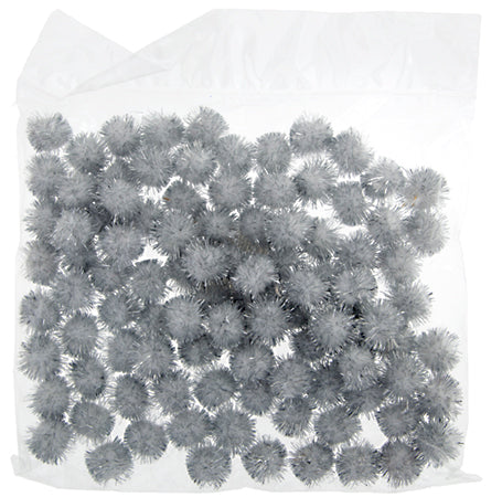 Glitter Pom Poms 1/2in 