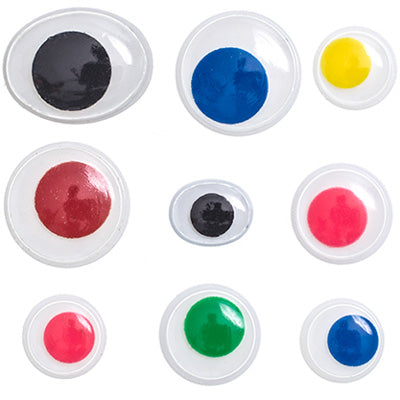 Googly Eyes Paste-On Approx. 8.58g Assorted Colors And Sizes - Cosplay Supplies Inc