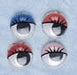 Googly Eyes Paste-On 10mm Multi Color Eye Lids
