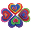 EVA Foam Hearts 1/2lb Tub Assorted Sizes And Colors