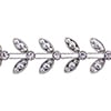 Rhinestone Banding 1-Row Fancy Leaves SS11.5 Crystal/Silver