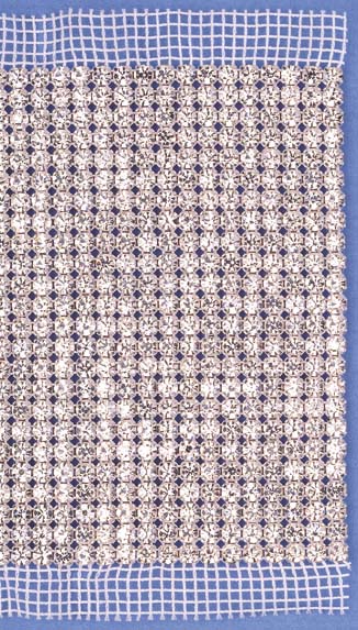 Czech Rhinestone Banding White Netx2 24-Row SS19 Crystal/Silver