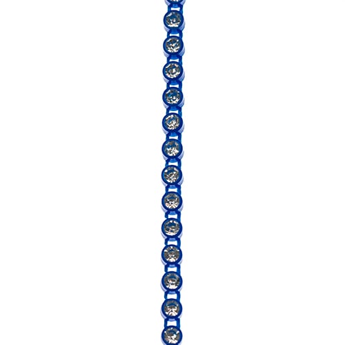 Crystal Lane Rhinestone Banding 1yd 1-Row SS12 Royal Blue Casing