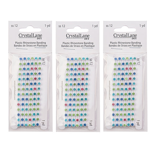 Crystal Lane Rhinestone Banding 1yd 1-Row White Casing