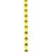 Crystal Lane Rhinestone Banding 1yd 1-Row SS12 Bright Yellow Casing/ Crystal Aurora Borealis