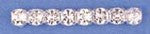 Czech Rhinestone Banding 1-Row On White SS19 Crystal Silver