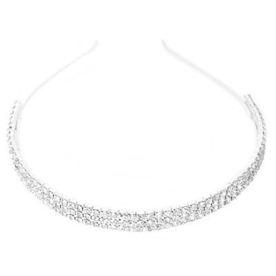Rhinestone Hair Band 4 Row Crystal /Silver - Cosplay Supplies Inc