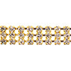 Czech Rhinestone Chain 3-Row SS12 Crystal/Gold