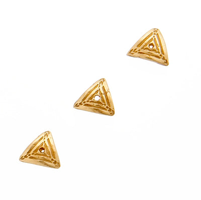 Bronze Bead Cap Triangle 6mm