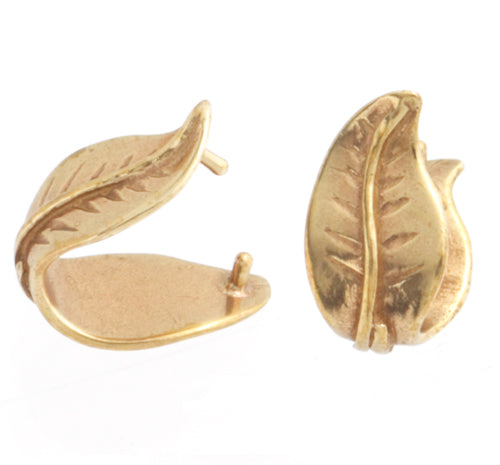 Bronze Bail Leaf 14mm Long