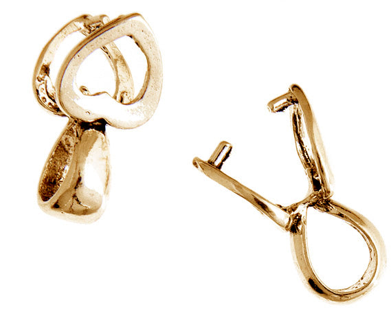 Bronze Bail Heart 7mm