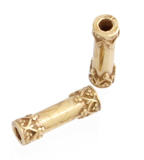 Bronze Tube Ends Design 15x4mm