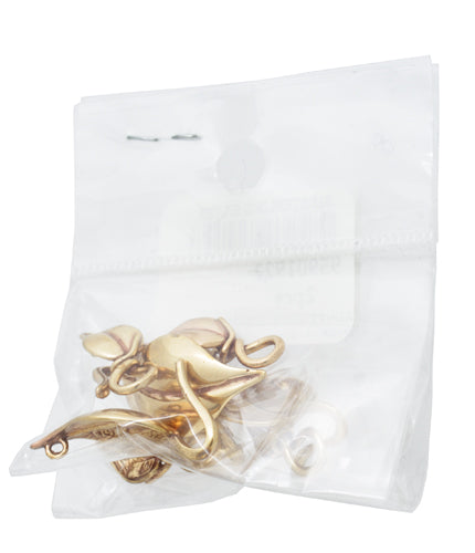 Bronze Toggle Round With Flower 14mm