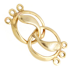 Bronze Hook Round With Leaf 3 Loop 12mm - Cosplay Supplies Inc