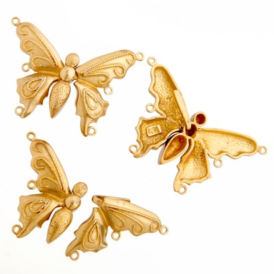 Bronze Clasp Butterfly 28x12mm