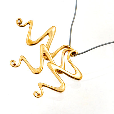 Bronze Connector Squiggle 29x16mm