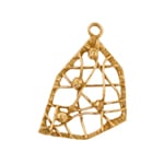 Bronze Pendant Open Weave 23x17mm - Cosplay Supplies Inc