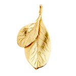 Bronze Pendant 2 Leaves 41x26mm - Cosplay Supplies Inc