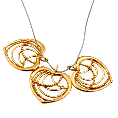 Bronze Pendant Open Heart 22mm