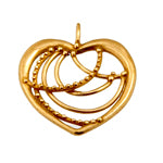 Bronze Pendant Open Heart 22mm - Cosplay Supplies Inc