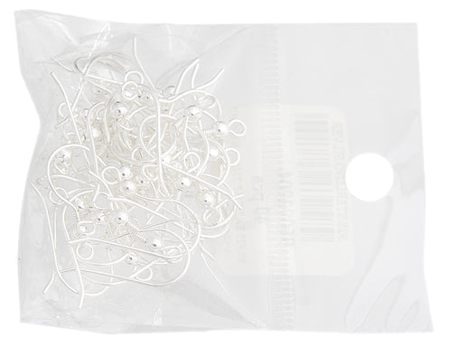 SS.925 Earwire With 3mm ball & Coil Round Wire Approx 11.6g