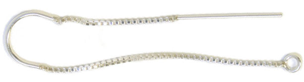 SS.925 U-Threader Box Chain 2in Drop With Ring Approx 2.4g