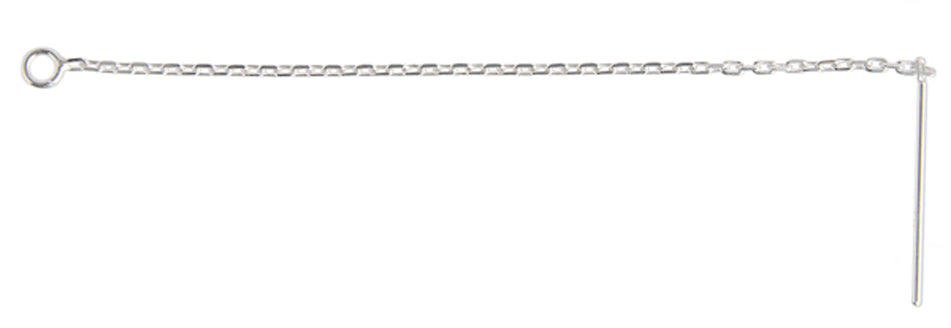 SS.925 Thread Cable Chain 2in Drop With Ring Approx 2.6g