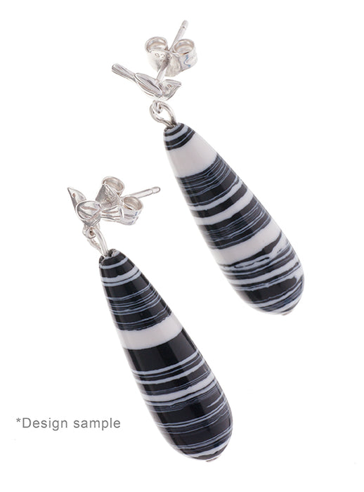 SS.925 Earring - Bird Stud 2 Pairs 5x8mm