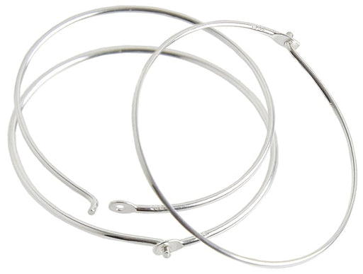 SS.925 Beading Hoops 24mm OD .029in/.7mm Wire Approx 3.40g