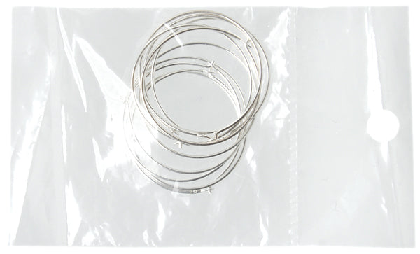 SS.925 Beading Hoops 24mm OD .029in/.7mm Wire Approx 3.40g