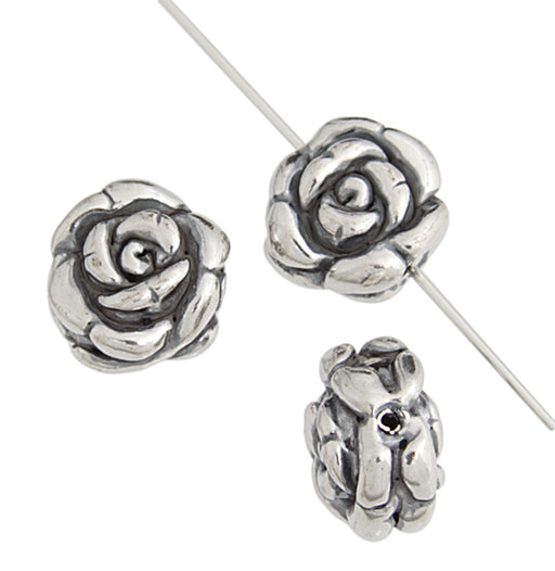 SS.925 Bead Rose Hollow 15mm