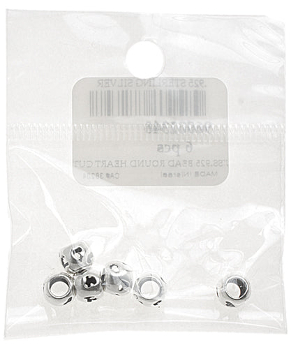 SS.925 Bead Round Heart Cutout 5mm
