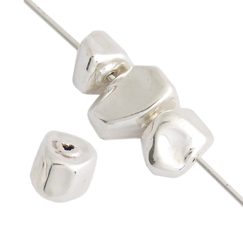 SS.925 Bead Pebble 6x8mm