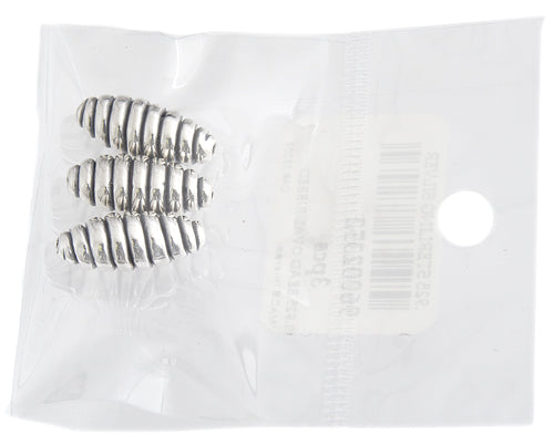 SS.925 Bead Oval Ribbed 8x20mm