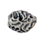 SS.925 Bead Flat Walnut 15x20.5mm - Cosplay Supplies Inc