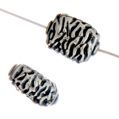 SS.925 Bead Rectangle Walnut 11x14.5mm